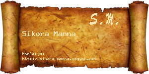 Sikora Manna névjegykártya
